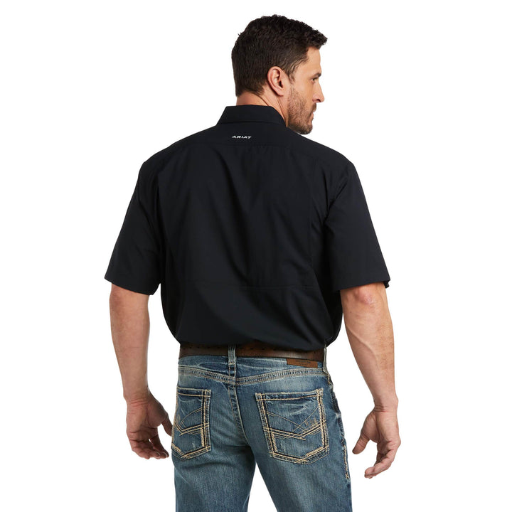 Ariat VentTek outbound Classic fit Shirt in Black-Men's Shirts-Ariat-Whiskey Ray's Boutique, Women's Western Wear Boutique in Waxahachie, TX