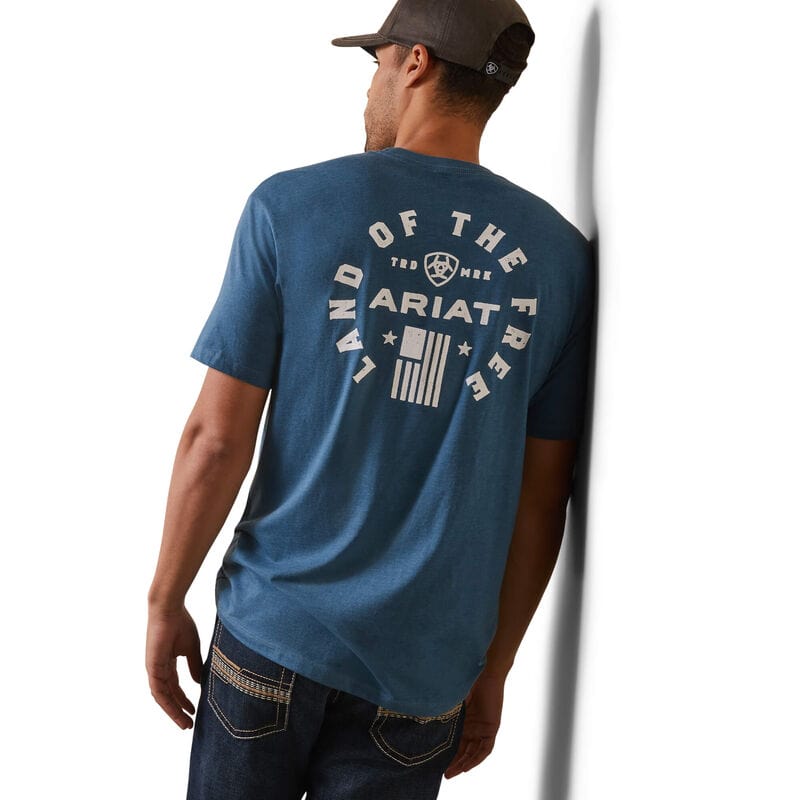 Ariat Land of The Free T-Shirt-Men's Shirts-Ariat-Whiskey Ray's Boutique, Women's Western Wear Boutique in Waxahachie, TX