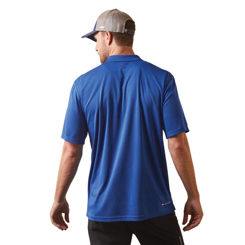 Ariat TEK Polo - Monaco Blue-Men's Shirts-Ariat-Whiskey Ray's Boutique, Women's Western Wear Boutique in Waxahachie, TX