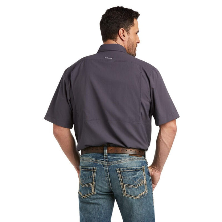 Ariat VentTEK Classic Fit Shirt - Charcoal-Men's Shirts-Ariat-Whiskey Ray's Boutique, Women's Western Wear Boutique in Waxahachie, TX