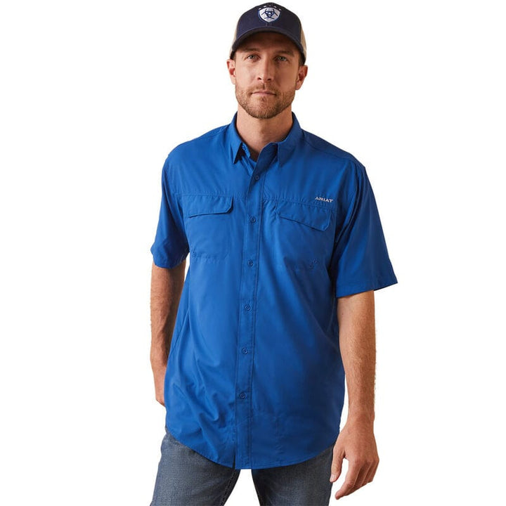 Ariat VentTEK Outbound Classic Fit Shirt - True Blue-Men's Shirts-Ariat-Whiskey Ray's Boutique, Women's Western Wear Boutique in Waxahachie, TX
