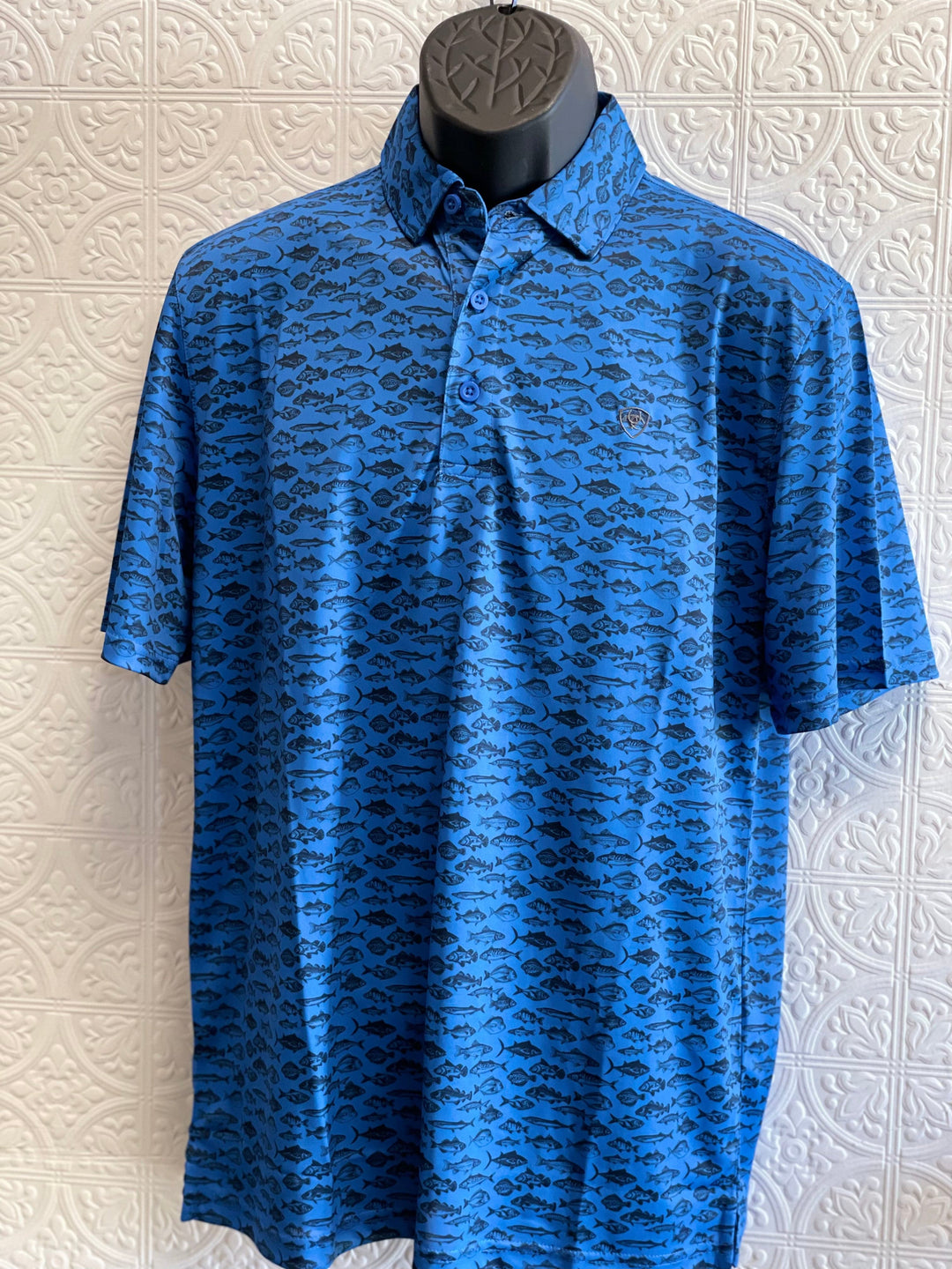 Fisherman Polo Shirt-Men's Shirts-Ariat-Whiskey Ray's Boutique, Women's Western Wear Boutique in Waxahachie, TX