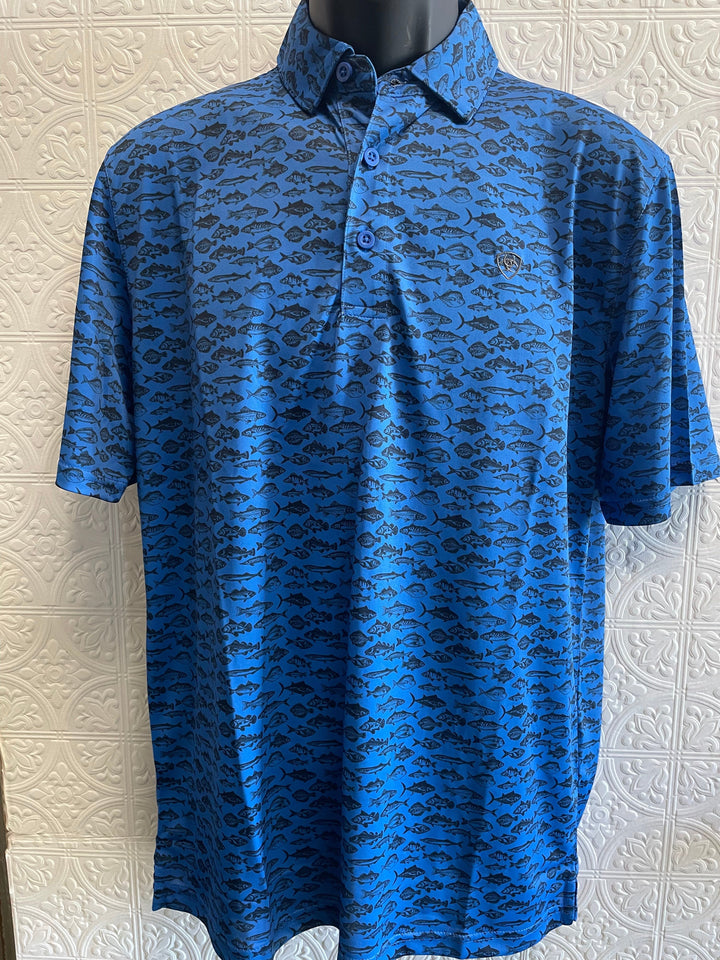 Fisherman Polo Shirt-Men's Shirts-Ariat-Whiskey Ray's Boutique, Women's Western Wear Boutique in Waxahachie, TX