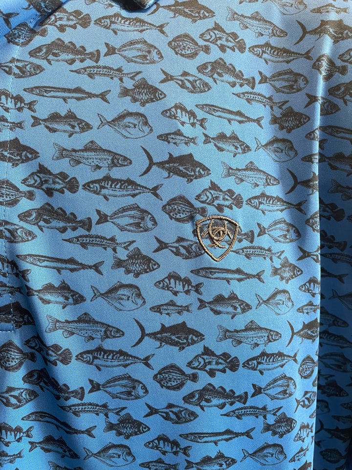 Fisherman Polo Shirt-Men's Shirts-Ariat-Whiskey Ray's Boutique, Women's Western Wear Boutique in Waxahachie, TX