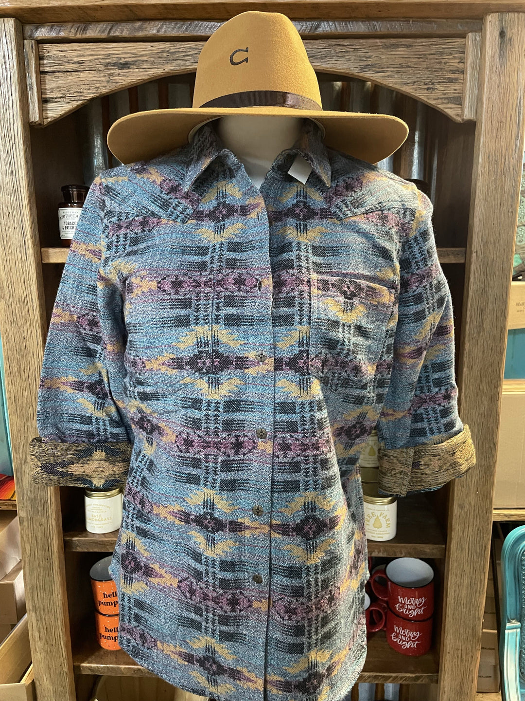 Ariat ladies Real Billie Long Sleeve Shirt-Long Sleeves-Ariat-Whiskey Ray's Boutique, Women's Western Wear Boutique in Waxahachie, TX