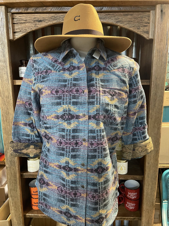 Ariat ladies Real Billie Long Sleeve Shirt-Long Sleeves-Ariat-Whiskey Ray's Boutique, Women's Western Wear Boutique in Waxahachie, TX