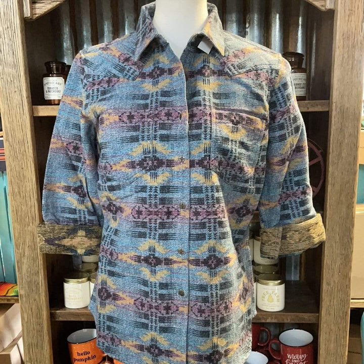 Ariat ladies Real Billie Long Sleeve Shirt-Long Sleeves-Ariat-Whiskey Ray's Boutique, Women's Western Wear Boutique in Waxahachie, TX