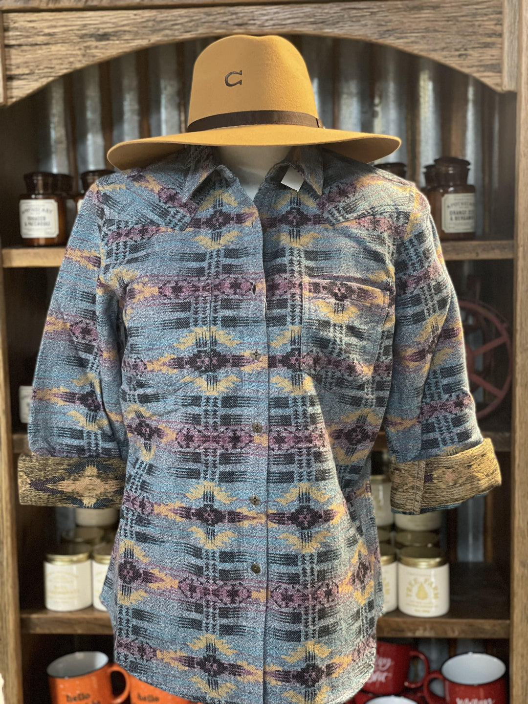 Ariat ladies Real Billie Long Sleeve Shirt-Long Sleeves-Ariat-Whiskey Ray's Boutique, Women's Western Wear Boutique in Waxahachie, TX