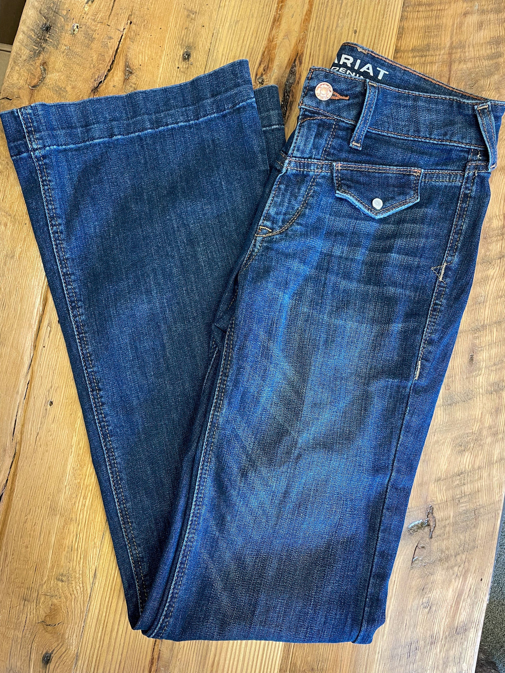 Slim Trouser Bessie Wide Leg Jean-Jeans-Ariat-Whiskey Ray's Boutique, Women's Western Wear Boutique in Waxahachie, TX