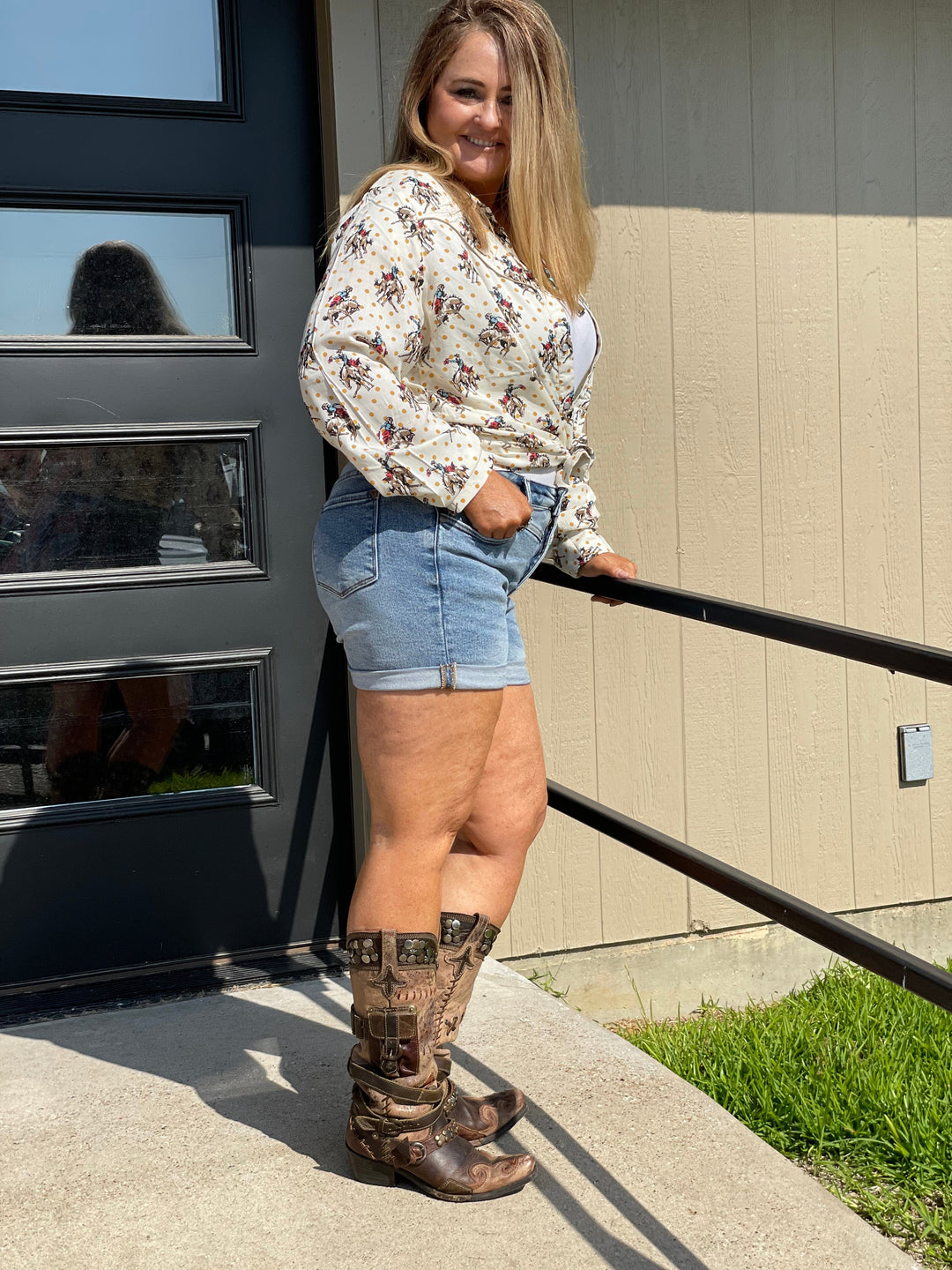 Buckaroo Girl Shirt-Long Sleeves-Cotton & Rye-Whiskey Ray's Boutique, Women's Western Wear Boutique in Waxahachie, TX