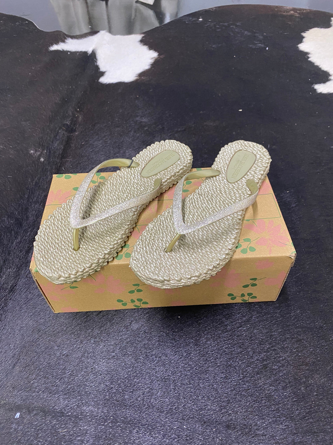 Isle Jacobsen Flip Flop-Gold-Sandals-Isle of Jacobsen-Whiskey Ray's Boutique, Women's Western Wear Boutique in Waxahachie, TX