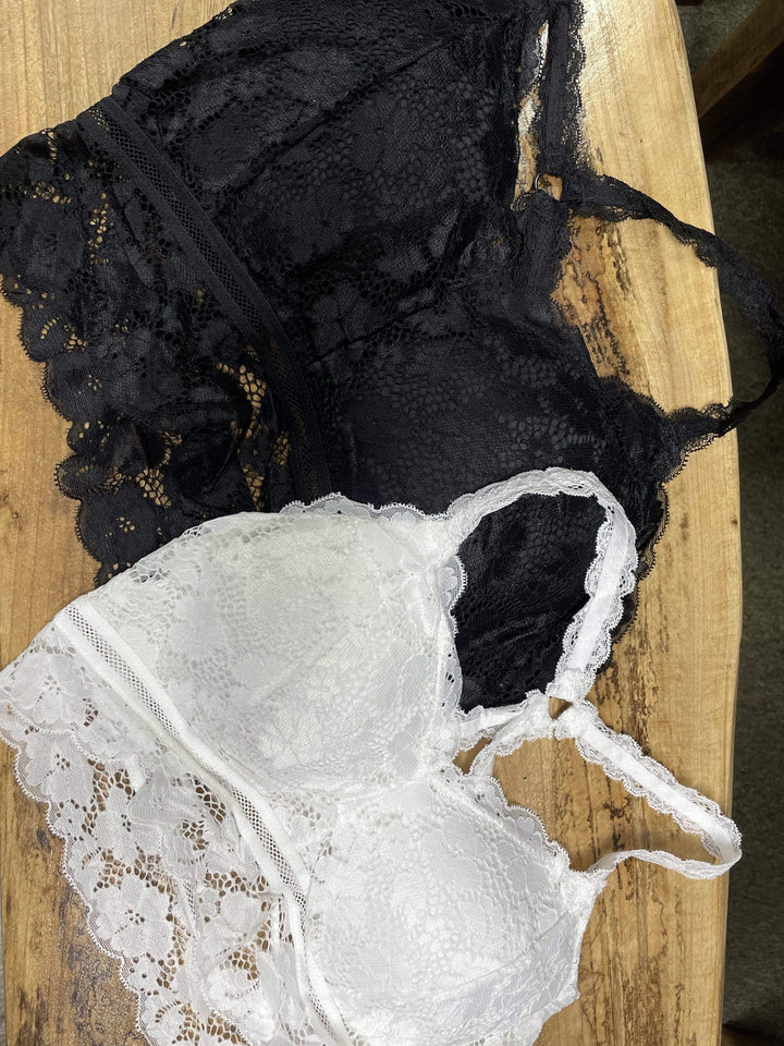 Juliette Crisscross Lace Bralette-Bras-Jady K-Whiskey Ray's Boutique, Women's Western Wear Boutique in Waxahachie, TX