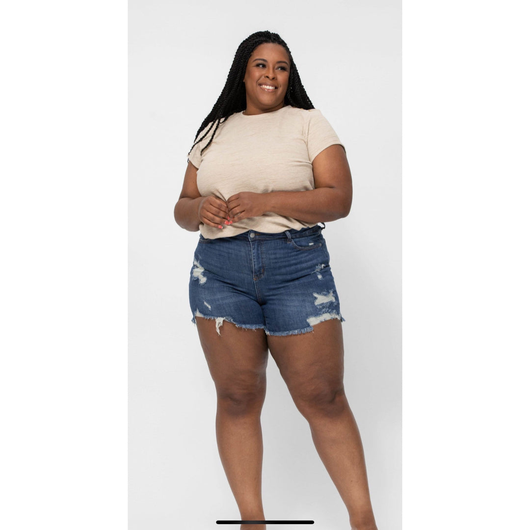 Cut off shorts Curvy-Shorts-Judy Blue-Whiskey Ray's Boutique, Women's Western Wear Boutique in Waxahachie, TX