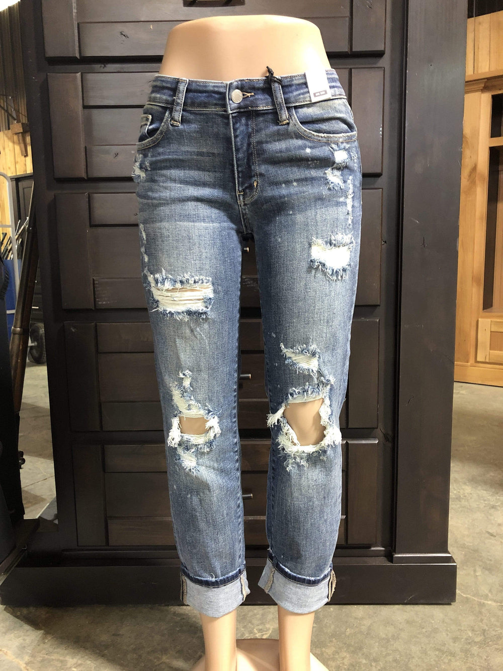 Distressed Boyfriend Jean-Jeans-Judy Blue-Whiskey Ray's Boutique, Women's Western Wear Boutique in Waxahachie, TX