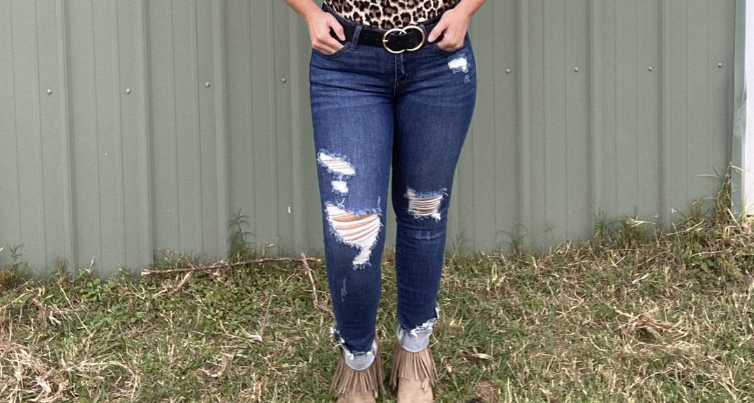 Judy Blue Asymmetrical Cuff hem-Jeans-Judy Blue-Whiskey Ray's Boutique, Women's Western Wear Boutique in Waxahachie, TX