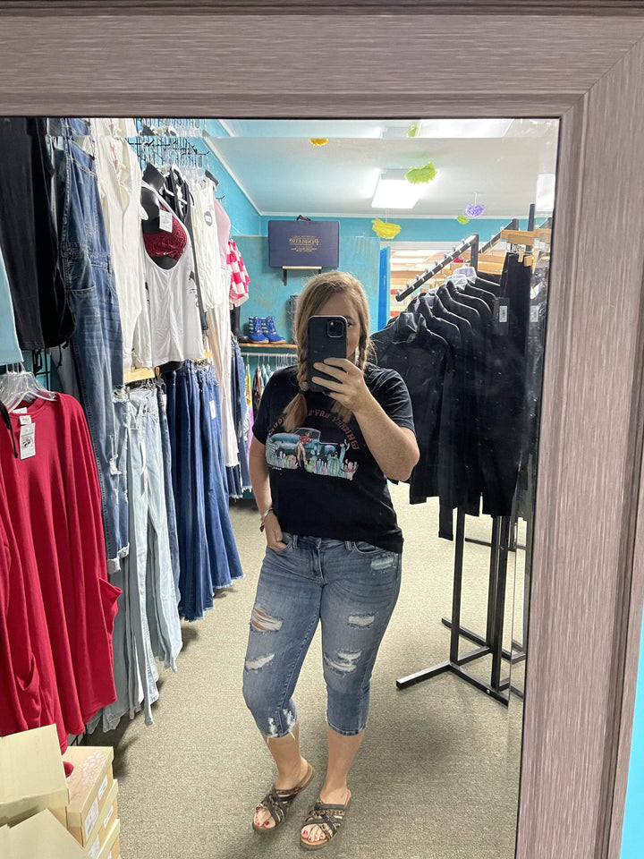 Judy Blue Mid-Rise Capri-Jeans-Judy Blue-Whiskey Ray's Boutique, Women's Western Wear Boutique in Waxahachie, TX