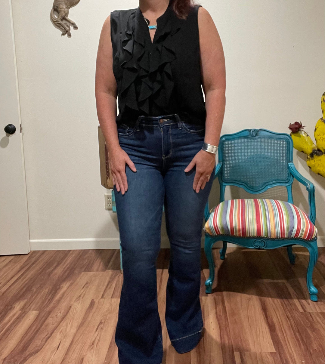 Hi-Rise Hem Trouser Flare-Jeans-Judy Blue-Whiskey Ray's Boutique, Women's Western Wear Boutique in Waxahachie, TX