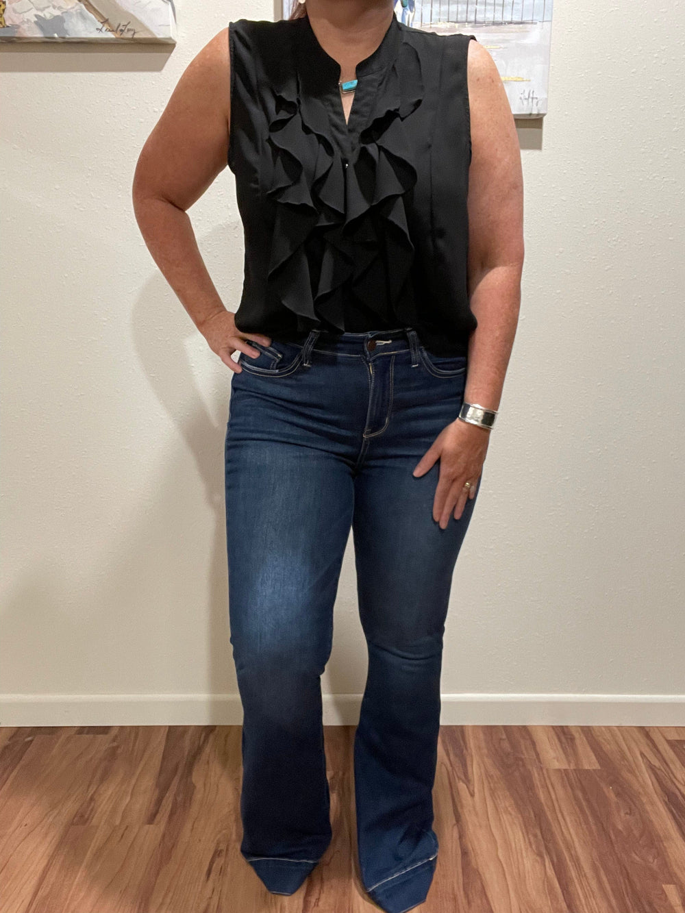 Hi-Rise Hem Trouser Flare-Jeans-Judy Blue-Whiskey Ray's Boutique, Women's Western Wear Boutique in Waxahachie, TX