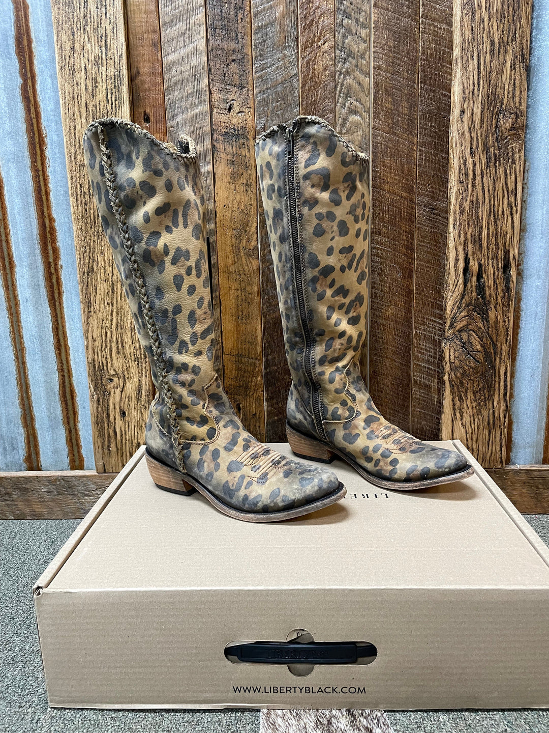 Liberty Black Chita Miel Cheetah-Boots-Liberty Black Boots-Whiskey Ray's Boutique, Women's Western Wear Boutique in Waxahachie, TX