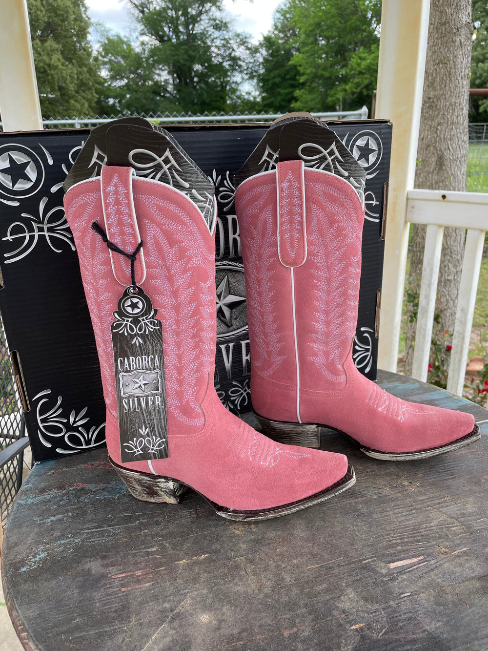 Gamuza Rosa Liberty Black Boots-Boots-Liberty Black Boots-Whiskey Ray's Boutique, Women's Western Wear Boutique in Waxahachie, TX