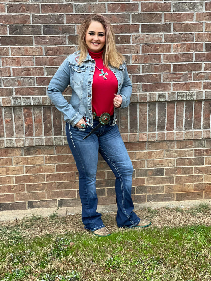 Bryn Jean Jacket-Coats & Jackets-Madison Creek Outfitters-Whiskey Ray's Boutique, Women's Western Wear Boutique in Waxahachie, TX
