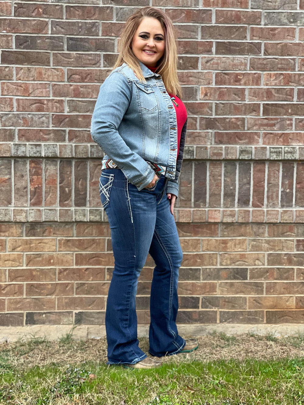 Bryn Jean Jacket-Coats & Jackets-Madison Creek Outfitters-Whiskey Ray's Boutique, Women's Western Wear Boutique in Waxahachie, TX