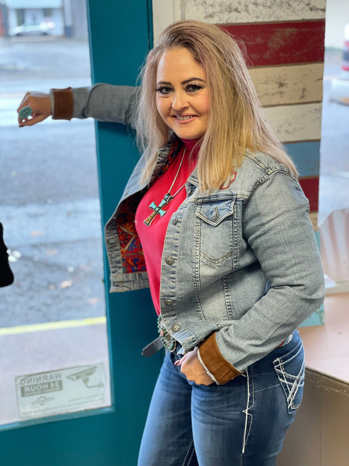 Bryn Jean Jacket-Coats & Jackets-Madison Creek Outfitters-Whiskey Ray's Boutique, Women's Western Wear Boutique in Waxahachie, TX