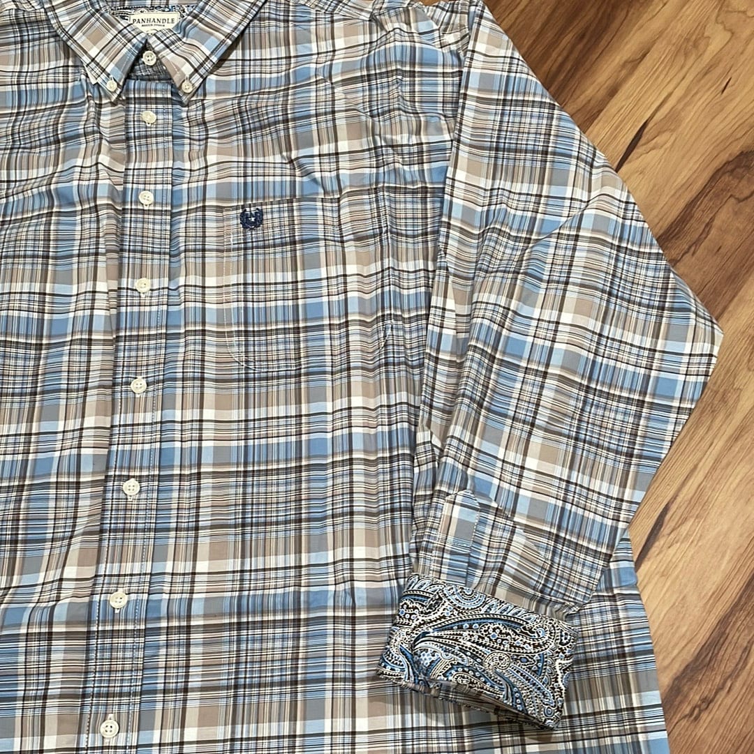 Pandandle Select Plaid long sleeve Button Down Shirt-Long Sleeves-Panhandle-Whiskey Ray's Boutique, Women's Western Wear Boutique in Waxahachie, TX