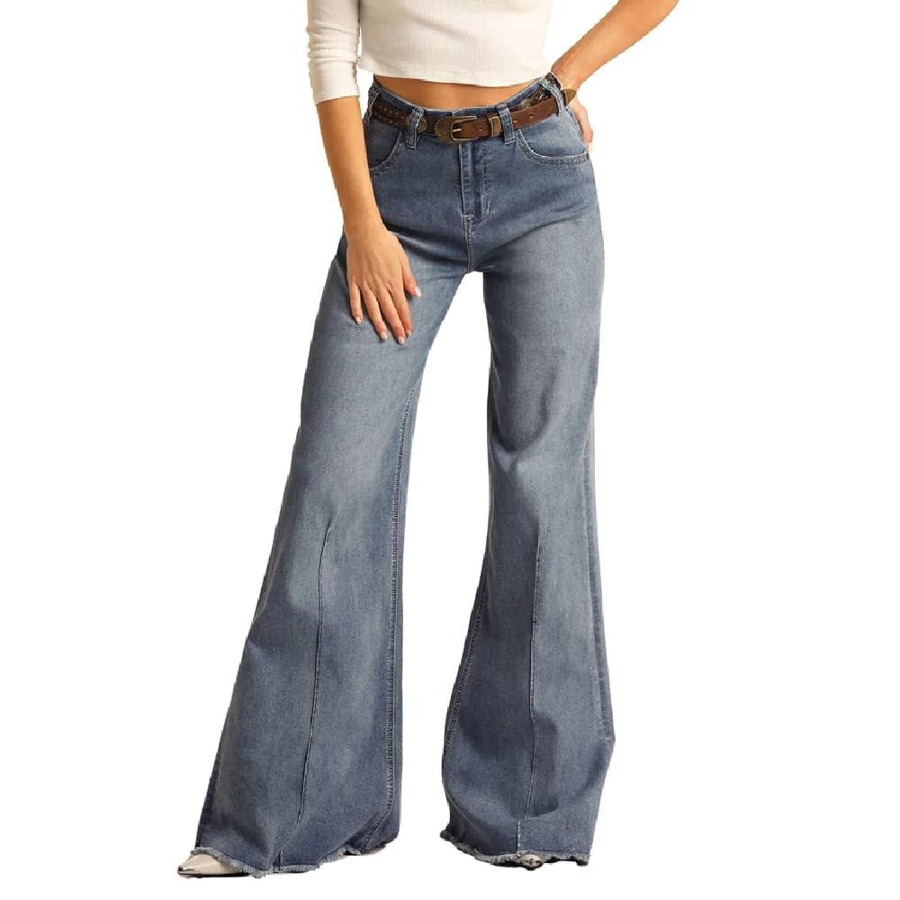Rock & Roll Denim Pallazo Flare Jean-Jeans-Panhandle-Whiskey Ray's Boutique, Women's Western Wear Boutique in Waxahachie, TX