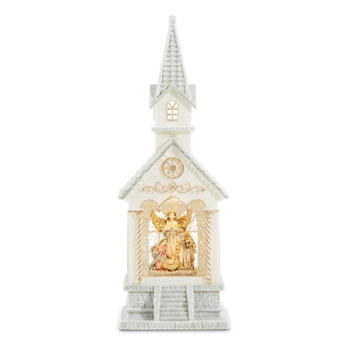 Holy Family Lighted water church-Seasonal-Raz Imports-Whiskey Ray's Boutique, Women's Western Wear Boutique in Waxahachie, TX