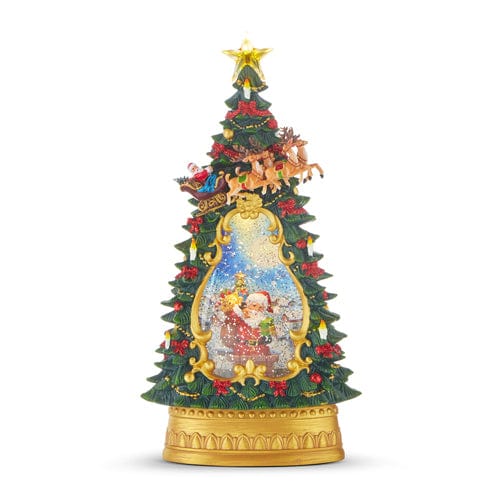 Santa in Chimney Lighted Water Tree-Seasonal-Raz Imports-Whiskey Ray's Boutique, Women's Western Wear Boutique in Waxahachie, TX