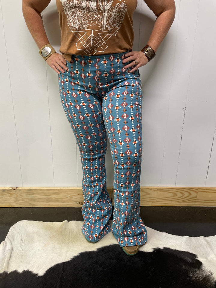 Rock N’ Roll Denim Bargain Bell High-Rise Pull-on Flare-Jeans-Rock & Roll Denim-Whiskey Ray's Boutique, Women's Western Wear Boutique in Waxahachie, TX
