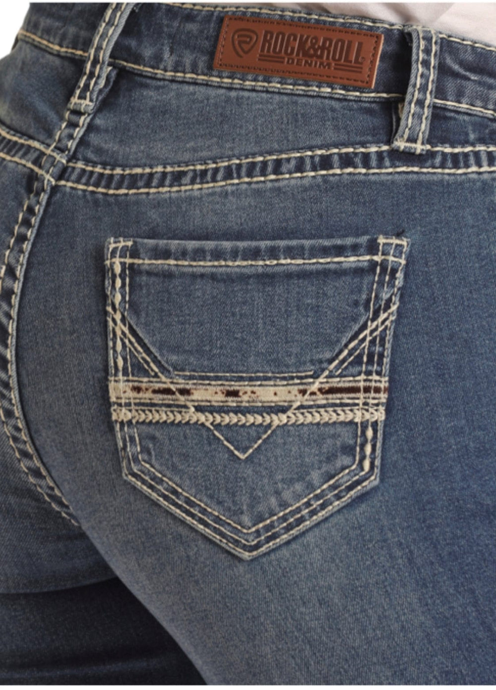 Rock & Roll Mid Rise Extra Stretch Bootcut Riding Jeans-Jeans-Rock & Roll Denim-Whiskey Ray's Boutique, Women's Western Wear Boutique in Waxahachie, TX
