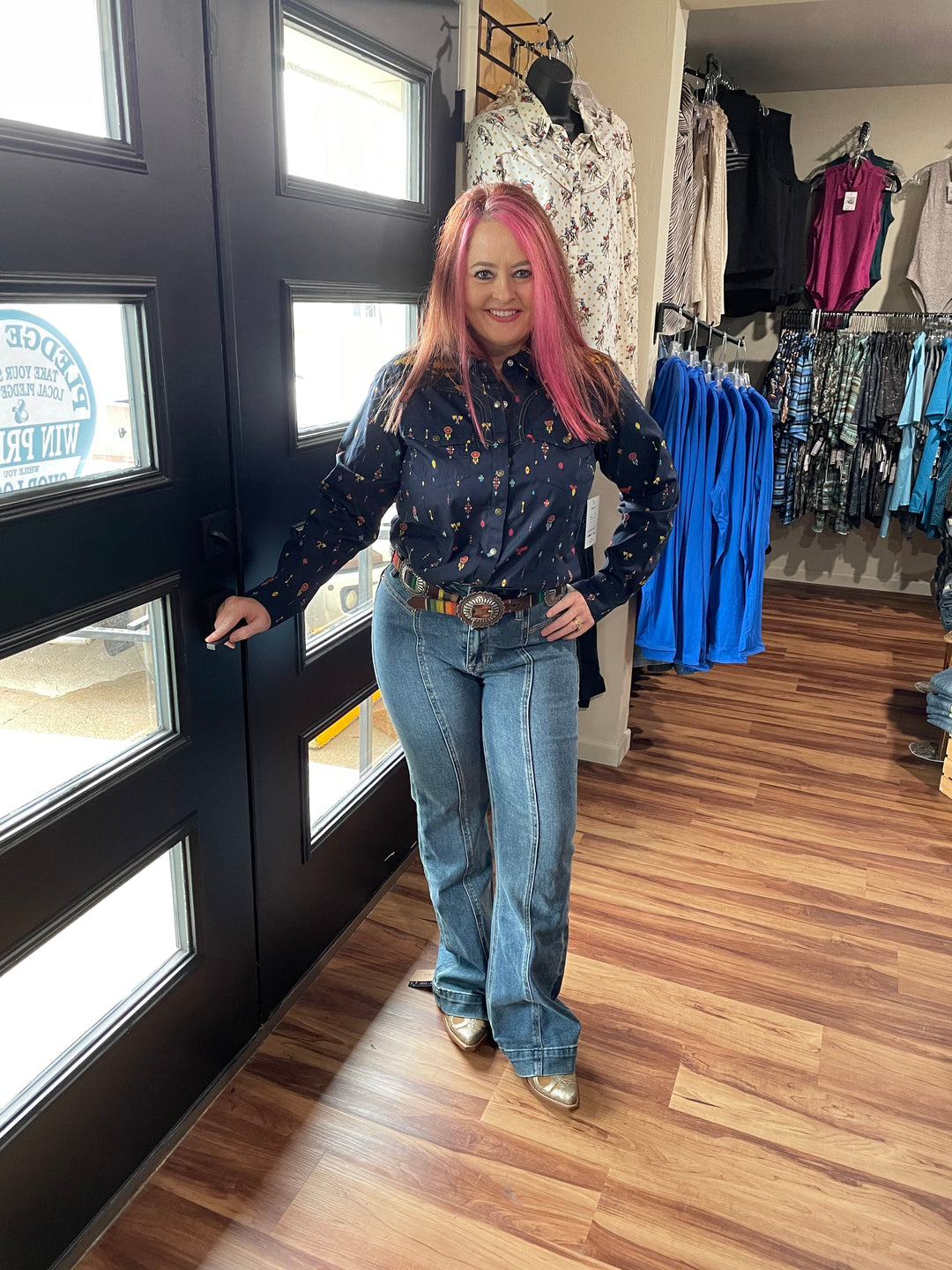 High Rise Extra Stretch Front Seam Trousers-Jeans-Rock & Roll Denim-Whiskey Ray's Boutique, Women's Western Wear Boutique in Waxahachie, TX