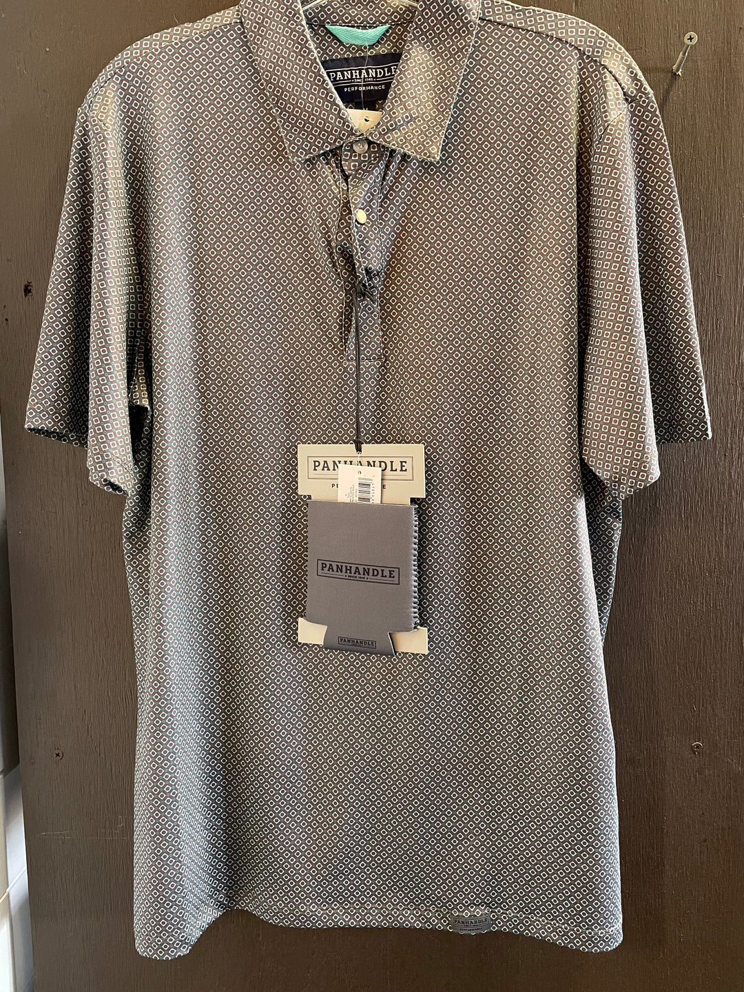 Panhandle Men's Short sleeved polo teal shirt-Men's Shirts-Rock & Roll Denim-Whiskey Ray's Boutique, Women's Western Wear Boutique in Waxahachie, TX