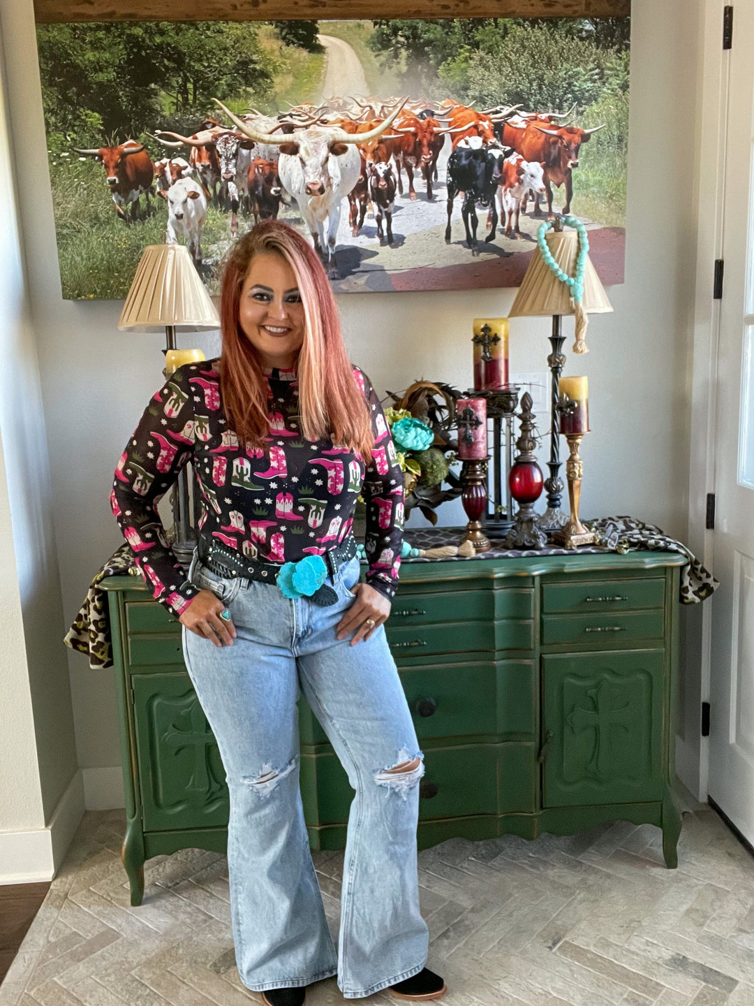 Rock N’ Roll Denim Hem Slit Rise Flare-Jeans-Rock & Roll Denim-Whiskey Ray's Boutique, Women's Western Wear Boutique in Waxahachie, TX