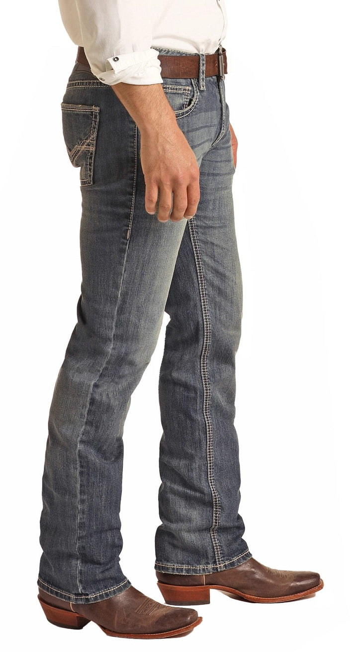 Rock & Roll Denim Pistol Stackable Boot Jeans-Men’s Jeans-Rock & Roll Denim-Whiskey Ray's Boutique, Women's Western Wear Boutique in Waxahachie, TX