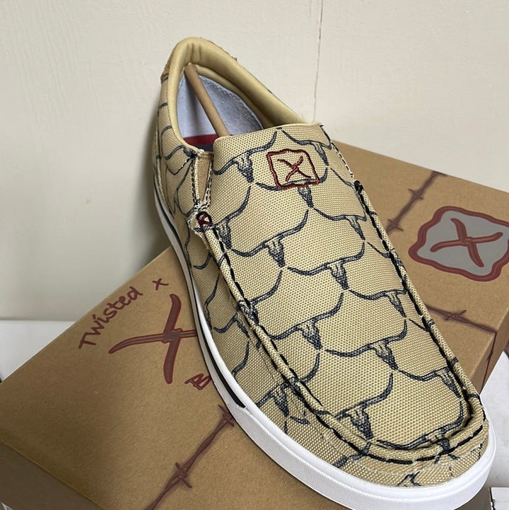 Twisted X Women's Steerhead Skull Slipon-Slip Ons-Twisted X-Whiskey Ray's Boutique, Women's Western Wear Boutique in Waxahachie, TX