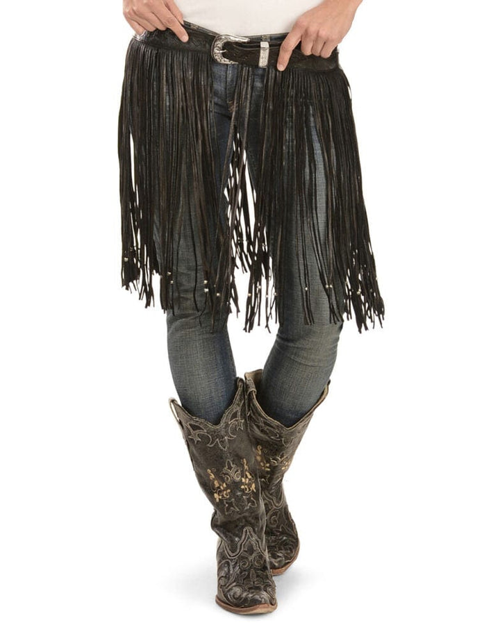 Hand Tooled Fringe Belt-Belts-Whiskey Ray's Boutique-Whiskey Ray's Boutique, Women's Western Wear Boutique in Waxahachie, TX