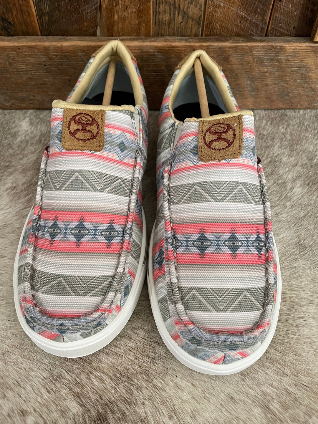 Hooey slip on Loper Pink Multi-Slip Ons-Twisted X-Whiskey Ray's Boutique, Women's Western Wear Boutique in Waxahachie, TX