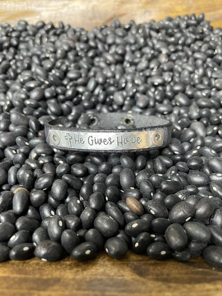 Embossed Scripture Leather Skinny Bracelet-Bracelets-Whiskey Ray's Boutique-Whiskey Ray's Boutique, Women's Western Wear Boutique in Waxahachie, TX