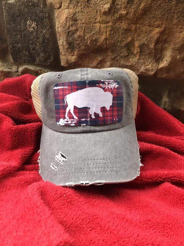 Buffalo Plaid ball cap-Hats-Whiskey Ray's Boutique-Whiskey Ray's Boutique, Women's Western Wear Boutique in Waxahachie, TX