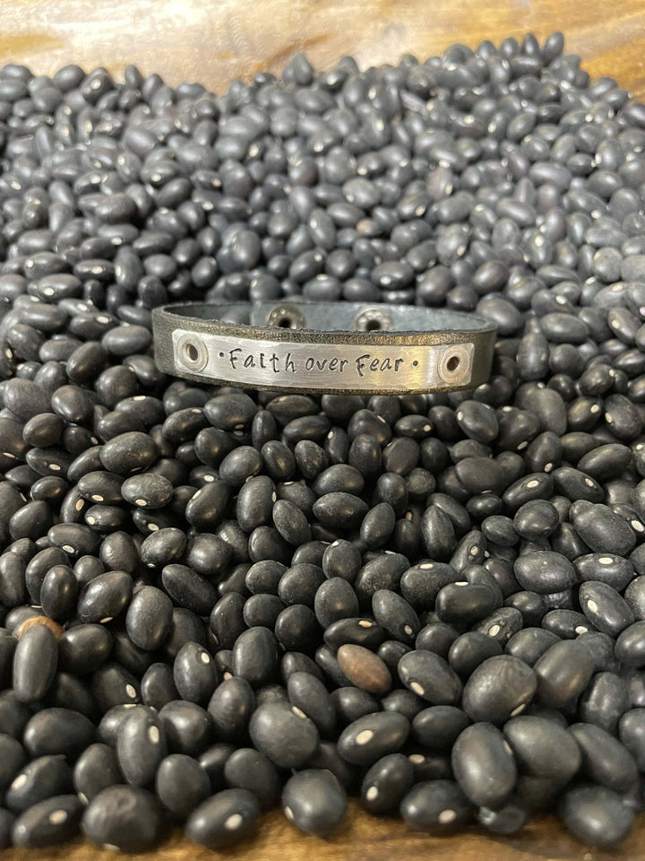 Scripture Leather Skinny Bracelet-Bracelets-Whiskey Ray's Boutique-Whiskey Ray's Boutique, Women's Western Wear Boutique in Waxahachie, TX