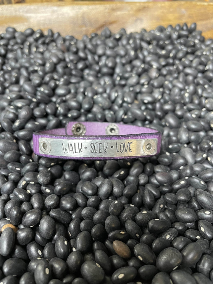 Embossed Scripture Leather Skinny Bracelet-Bracelets-Whiskey Ray's Boutique-Whiskey Ray's Boutique, Women's Western Wear Boutique in Waxahachie, TX