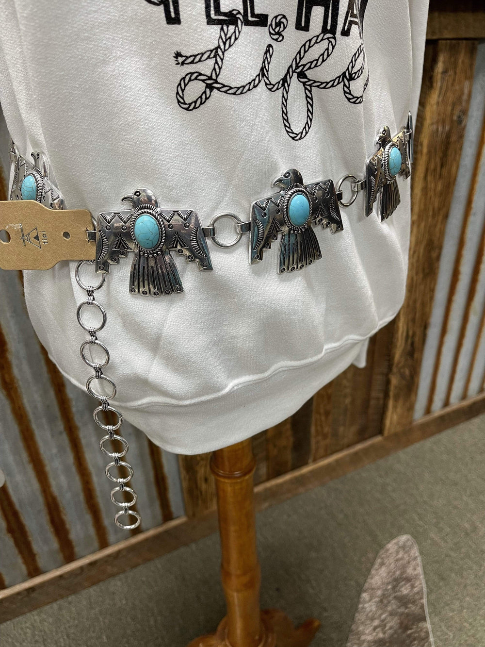 Thunder Bird Concho Belt-Belts-Whiskey Ray's Boutique-Whiskey Ray's Boutique, Women's Western Wear Boutique in Waxahachie, TX