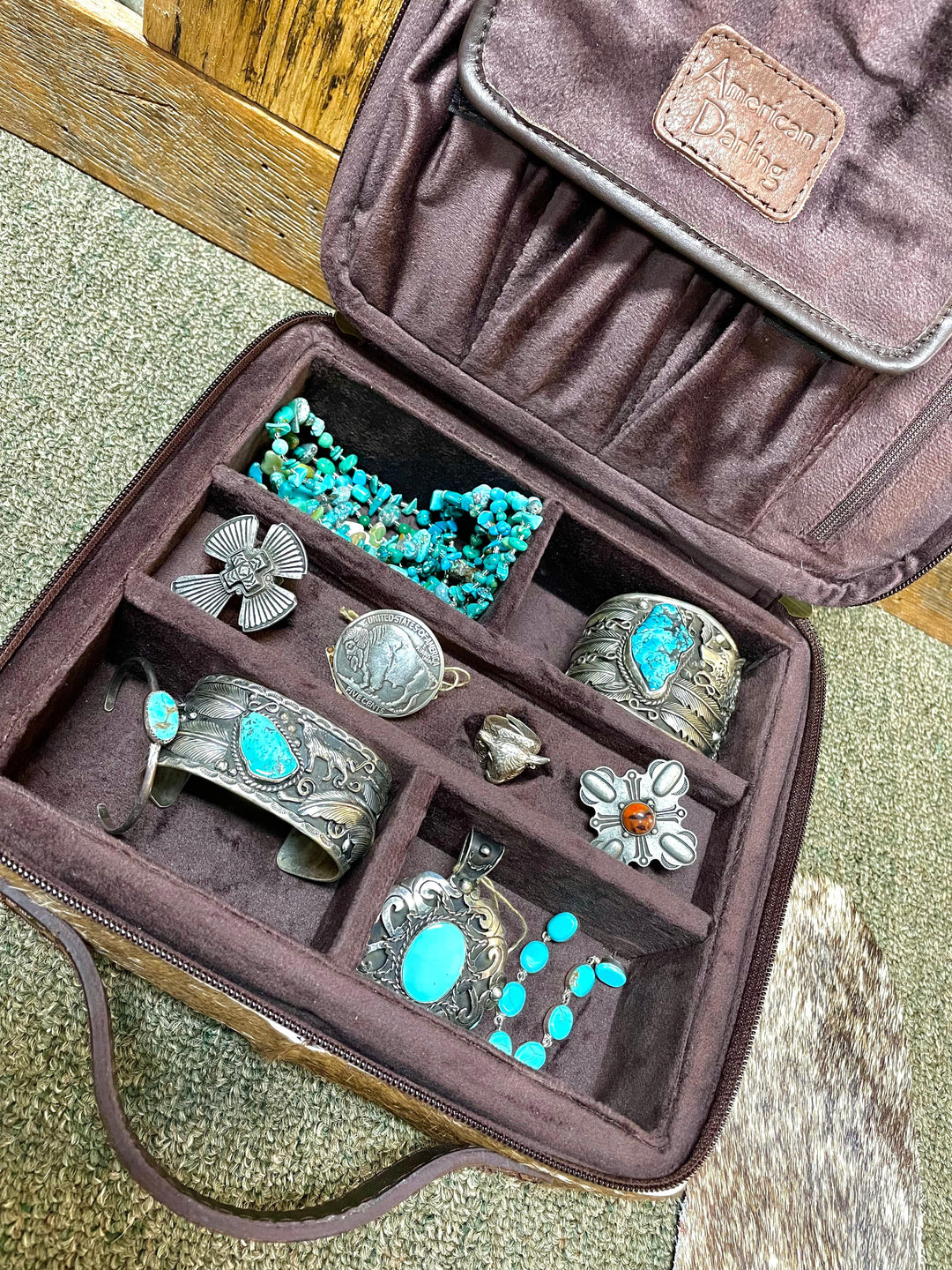 Hair on Hide Jewelry Case-Jewelry Cases-Whiskey Ray's Boutique-Whiskey Ray's Boutique, Women's Western Wear Boutique in Waxahachie, TX