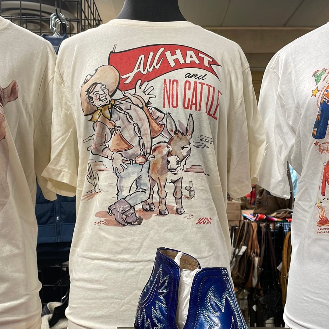 All Hat No Cattle Tee-Graphic Tops-Whiskey Ray's Boutique-Whiskey Ray's Boutique, Women's Western Wear Boutique in Waxahachie, TX