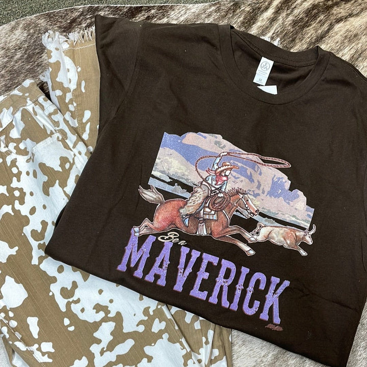 Be A Maverick Tee-Graphic Tops-Whiskey Ray's Boutique-Whiskey Ray's Boutique, Women's Western Wear Boutique in Waxahachie, TX