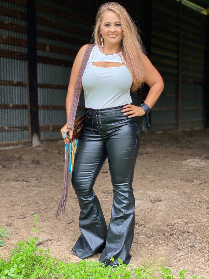 Faux Leather Jeans-Jeans-Whiskey Ray's Boutique-Whiskey Ray's Boutique, Women's Western Wear Boutique in Waxahachie, TX