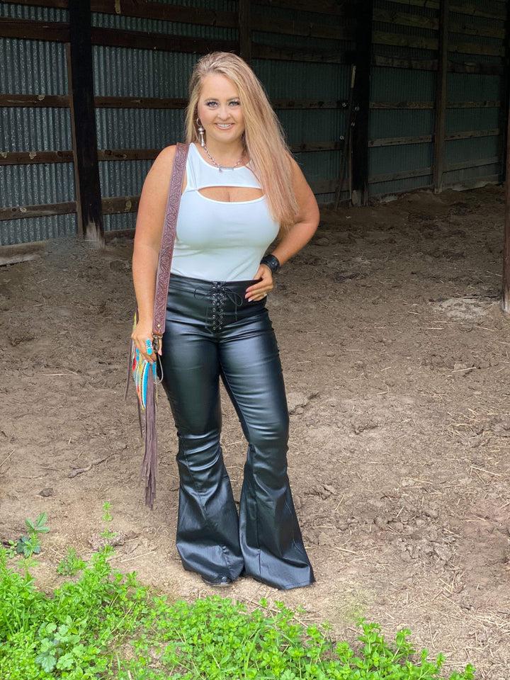 Faux Leather Jeans-Jeans-Whiskey Ray's Boutique-Whiskey Ray's Boutique, Women's Western Wear Boutique in Waxahachie, TX